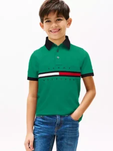 Flag Stripe Stretch-Cotton Polo