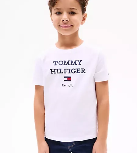 Hilfiger Logo T-Shirt Negro-Verde-Blanco-Azul-Gris