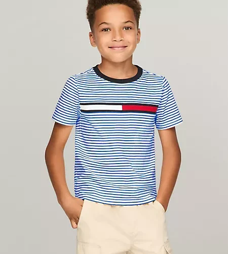 Flag Logo Stripe T-Shirt