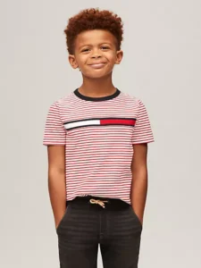 Flag Logo Stripe T-Shirt