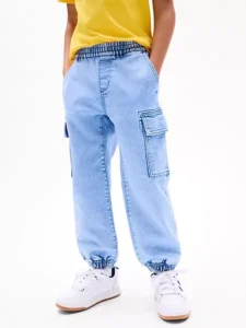 Light Wash Denim Cargo Jogger  Talla 2 Hasta talla 16