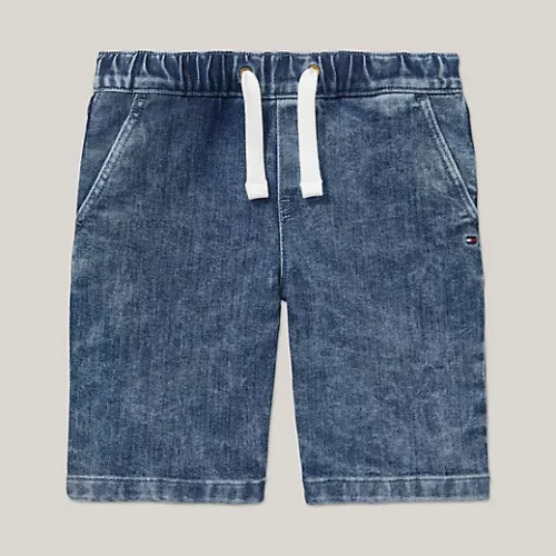 Pull-On Denim Shorts