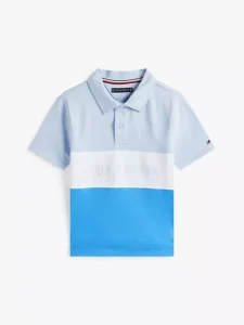 Colorblock Monotype Logo Polo