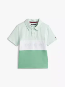 Colorblock Monotype Logo Polo