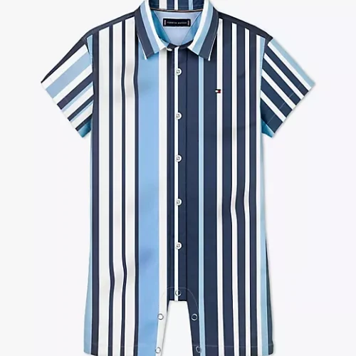 Plaid Stretch-Cotton Shortall