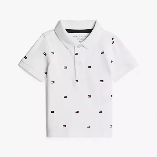 Allover Flag Print Polo