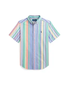 Striped Oxford Short-Sleeve Shirt