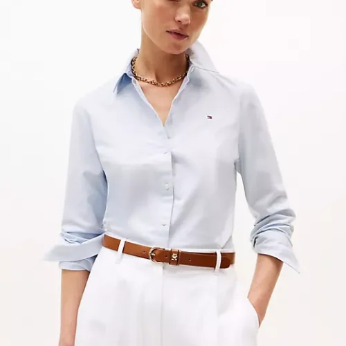 Solid Stretch Oxford Shirt Disponible 3 Colores