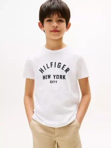Curved Hilfiger Graphic T-Shirt Disponible 3 Colores