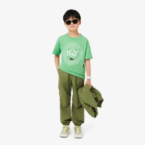 Contrast Badge Cotton T-Shirt Talla 2 hasta Talla 14