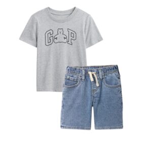 Pull-On Sweatpant Jean Shorts SET