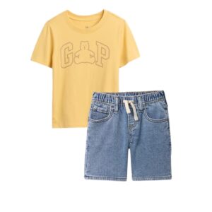 Pull-On Sweatpant Jean Shorts SET