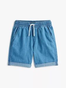 Cuffed Chambray Short