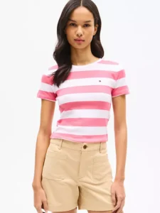 Stripe Crewneck T-Shirt Disponible 4 Colores