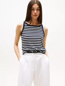 Linen Blend Stripe Tank Top Disponible 3 Colores