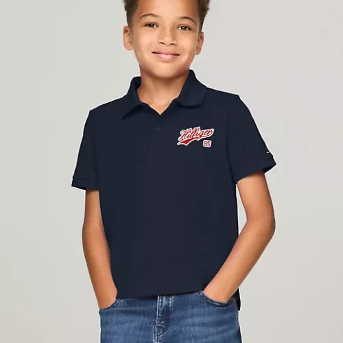 Logo Stripe-Sleeve Polo Talla 2 Hasta Talla 18