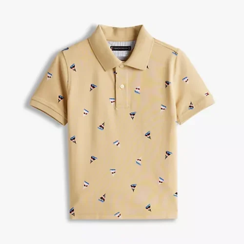 Logo Stripe-Sleeve Polo Talla 2 Hasta Talla 18