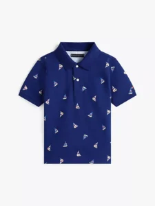 Logo Stripe-Sleeve Polo Talla 2-3-4-5-8-10-12-14-16-18