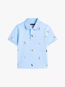 Logo Stripe-Sleeve Polo Talla 4-5-6-712-14-16-18