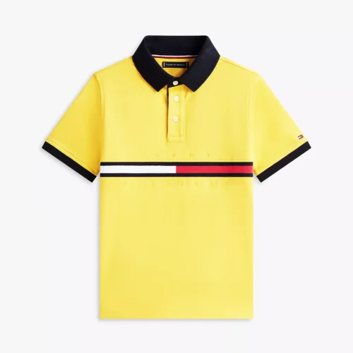 Flag Stripe Logo Polo
