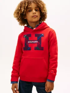 Kids' Plaid Logo Pullover Hoodie